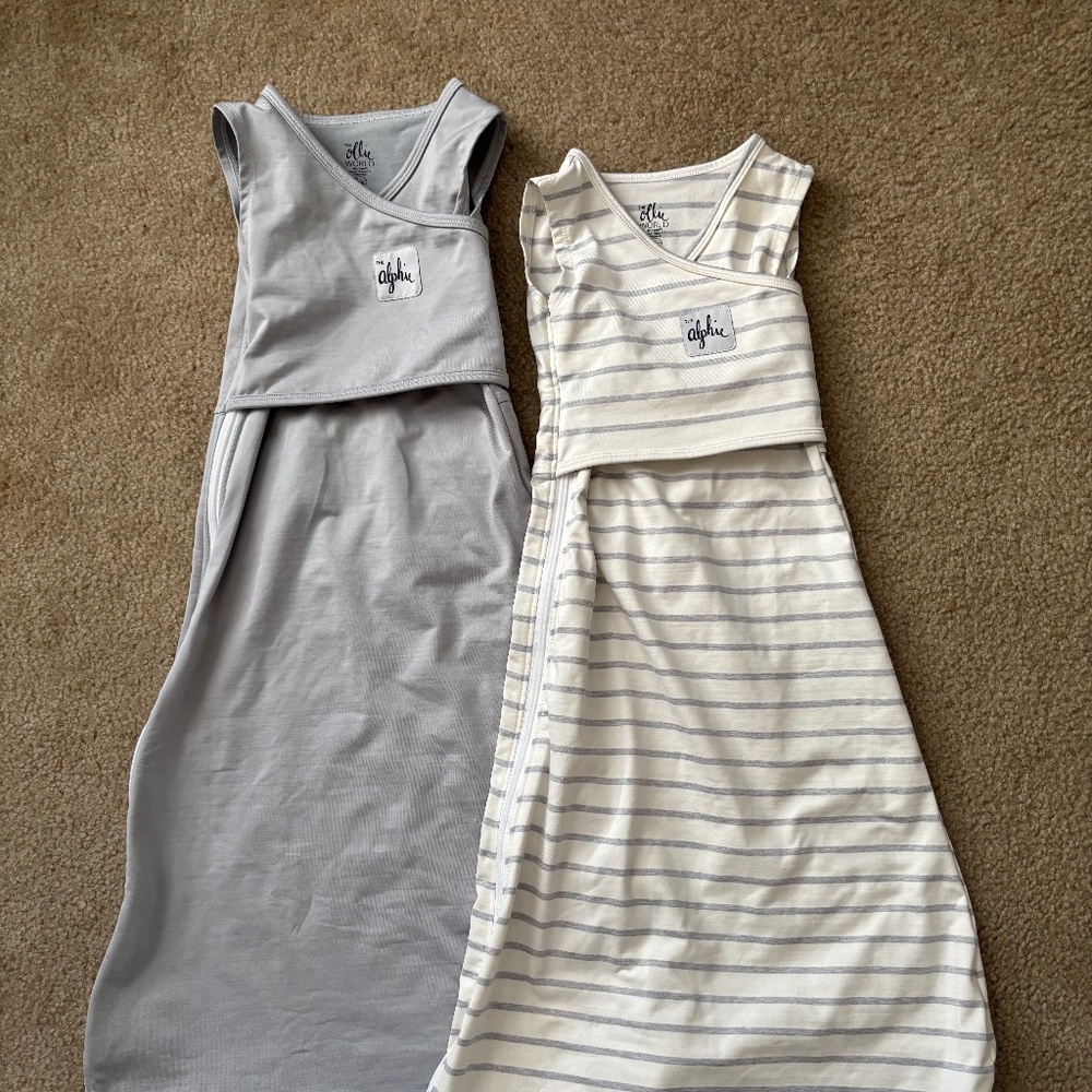 The Ollie World - Alphie Sleep Pouch (Set of 2) - Colors: Stone and Stripes